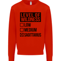 Levels of Wildness Sagittarius Mens Sweatshirt Jumper Bright Red
