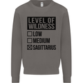Levels of Wildness Sagittarius Mens Sweatshirt Jumper Charcoal