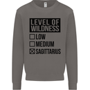 Levels of Wildness Sagittarius Mens Sweatshirt Jumper Charcoal