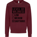 Levels of Wildness Sagittarius Mens Sweatshirt Jumper Maroon