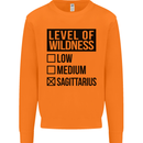 Levels of Wildness Sagittarius Mens Sweatshirt Jumper Orange