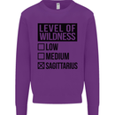 Levels of Wildness Sagittarius Mens Sweatshirt Jumper Purple
