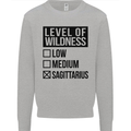 Levels of Wildness Sagittarius Mens Sweatshirt Jumper Sports Grey