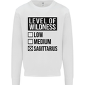 Levels of Wildness Sagittarius Mens Sweatshirt Jumper White