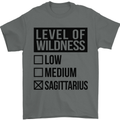 Levels of Wildness Sagittarius Mens T-Shirt Cotton Gildan Charcoal