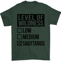 Levels of Wildness Sagittarius Mens T-Shirt Cotton Gildan Forest Green