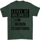 Levels of Wildness Sagittarius Mens T-Shirt Cotton Gildan Forest Green