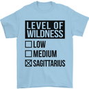 Levels of Wildness Sagittarius Mens T-Shirt Cotton Gildan Light Blue