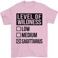 Levels of Wildness Sagittarius Mens T-Shirt Cotton Gildan Light Pink
