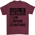 Levels of Wildness Sagittarius Mens T-Shirt Cotton Gildan Maroon