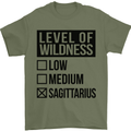 Levels of Wildness Sagittarius Mens T-Shirt Cotton Gildan Military Green
