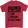 Levels of Wildness Sagittarius Mens T-Shirt Cotton Gildan Red