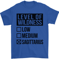 Levels of Wildness Sagittarius Mens T-Shirt Cotton Gildan Royal Blue