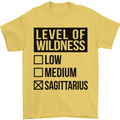 Levels of Wildness Sagittarius Mens T-Shirt Cotton Gildan Yellow