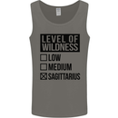 Levels of Wildness Sagittarius Mens Vest Tank Top Charcoal