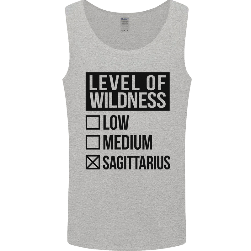 Levels of Wildness Sagittarius Mens Vest Tank Top Sports Grey