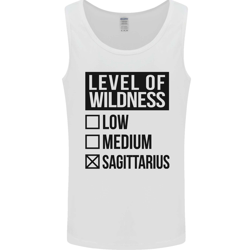 Levels of Wildness Sagittarius Mens Vest Tank Top White