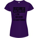 Levels of Wildness Sagittarius Womens Petite Cut T-Shirt Purple