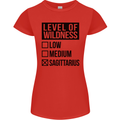 Levels of Wildness Sagittarius Womens Petite Cut T-Shirt Red