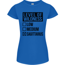 Levels of Wildness Sagittarius Womens Petite Cut T-Shirt Royal Blue