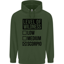 Levels of Wildness Scorpio Childrens Kids Hoodie Forest Green