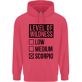 Levels of Wildness Scorpio Childrens Kids Hoodie Heliconia