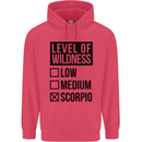 Levels of Wildness Scorpio Childrens Kids Hoodie Heliconia
