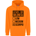 Levels of Wildness Scorpio Childrens Kids Hoodie Orange