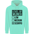 Levels of Wildness Scorpio Childrens Kids Hoodie Peppermint
