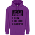 Levels of Wildness Scorpio Childrens Kids Hoodie Purple