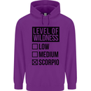 Levels of Wildness Scorpio Childrens Kids Hoodie Purple