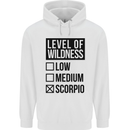 Levels of Wildness Scorpio Childrens Kids Hoodie White