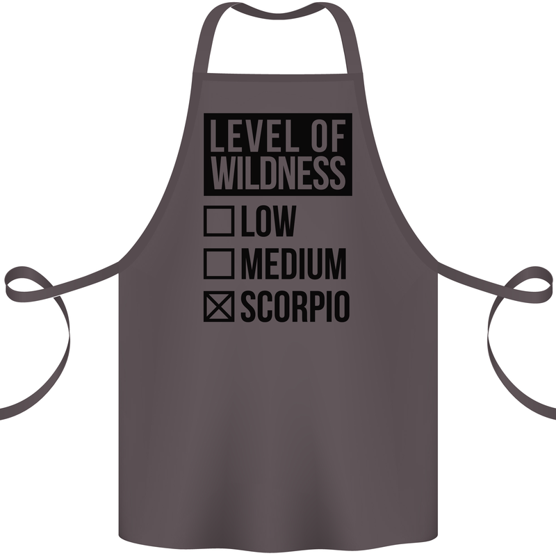 Levels of Wildness Scorpio Cotton Apron 100% Organic Dark Grey