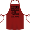 Levels of Wildness Scorpio Cotton Apron 100% Organic Maroon
