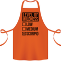 Levels of Wildness Scorpio Cotton Apron 100% Organic Orange