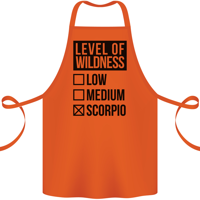Levels of Wildness Scorpio Cotton Apron 100% Organic Orange