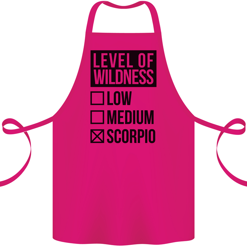 Levels of Wildness Scorpio Cotton Apron 100% Organic Pink