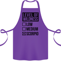 Levels of Wildness Scorpio Cotton Apron 100% Organic Purple