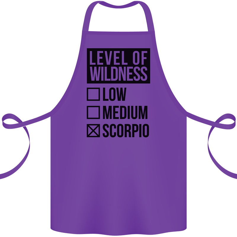Levels of Wildness Scorpio Cotton Apron 100% Organic Purple