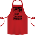 Levels of Wildness Scorpio Cotton Apron 100% Organic Red