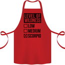 Levels of Wildness Scorpio Cotton Apron 100% Organic Red
