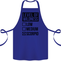 Levels of Wildness Scorpio Cotton Apron 100% Organic Royal Blue