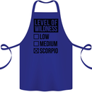 Levels of Wildness Scorpio Cotton Apron 100% Organic Royal Blue