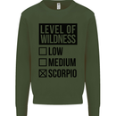 Levels of Wildness Scorpio Kids Sweatshirt Jumper Forest Green