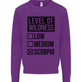 Levels of Wildness Scorpio Kids Sweatshirt Jumper Purple