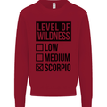 Levels of Wildness Scorpio Kids Sweatshirt Jumper Red