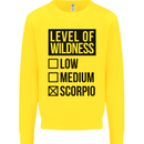 Levels of Wildness Scorpio Kids Sweatshirt Jumper Yellow