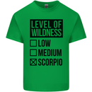 Levels of Wildness Scorpio Kids T-Shirt Childrens Irish Green