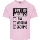 Levels of Wildness Scorpio Kids T-Shirt Childrens Light Pink