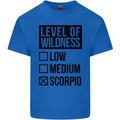 Levels of Wildness Scorpio Kids T-Shirt Childrens Royal Blue